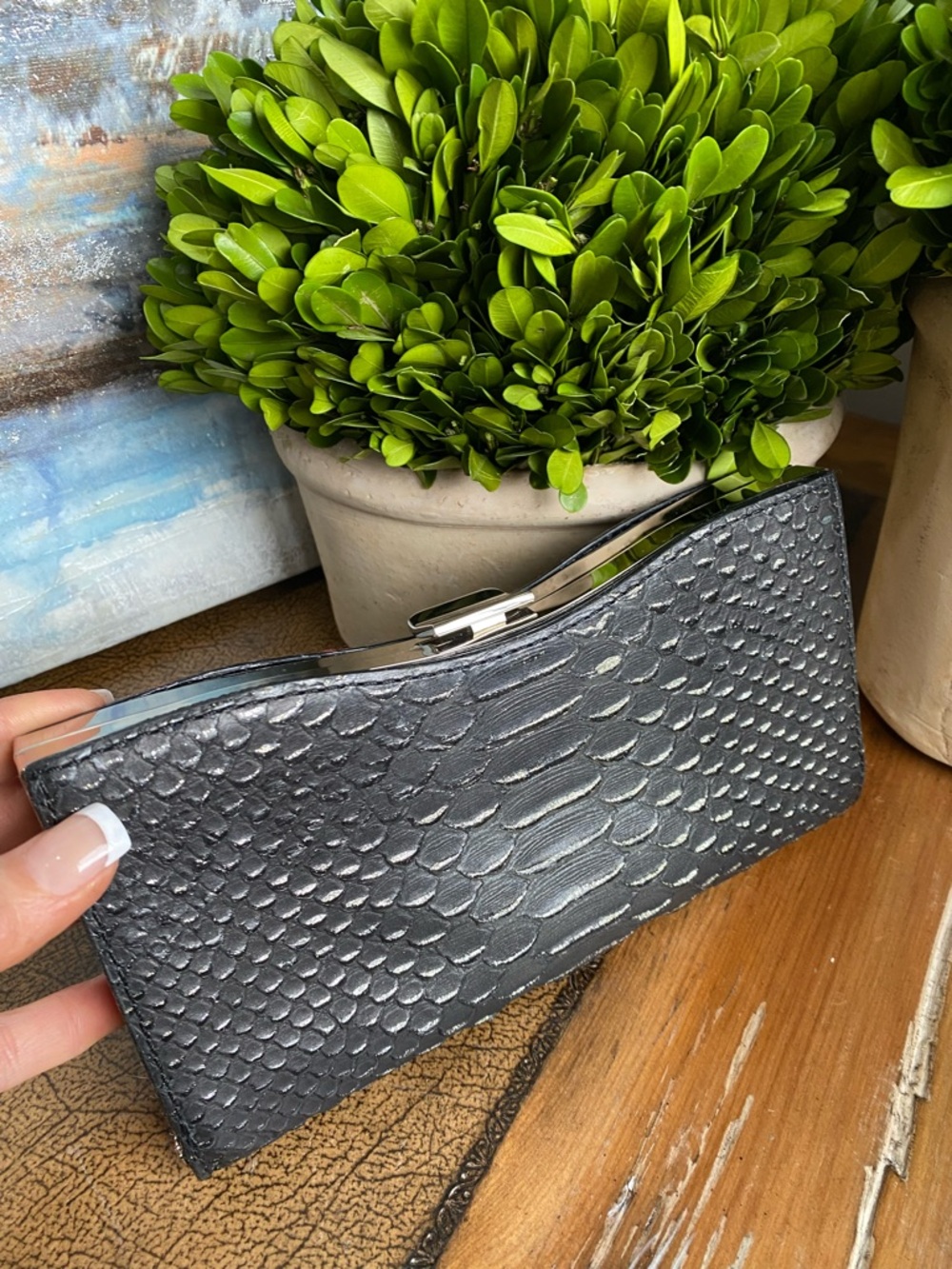 Coach 2013 Madison Croc Embossed Glitter Evening Clutch - Picture 4 of 12